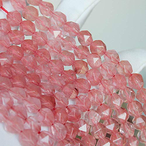 MJDCB Best Sellers Stone Beads Faceted Polygon Red Watermelon Crystal Crystal Energy Stone Healing Power for Jewelry Making(8mm) - color: Red Watermelon Crystal