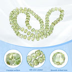 PATIKIL 75 Pcs 8mm OD 5mm Thick Crystal Glass Beads, Rondelle Crystal Beads Faceted Cut Gemstone Strand with Spacer Beads for Craft, Bracelet, Necklace, Olive Green - color: Olive Green
