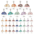 36Pcs 9 Styles Tree of Life Charms European Style Alloy Tree Charms Antique Silver Hollow Mixed Stone Beaded Dangle Charm Bulk for Jewelry Making Bracelet Necklace DIY Findings