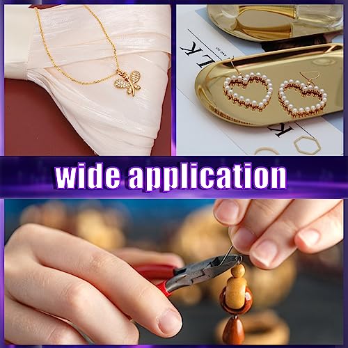 Swpeet 1468Pcs Jewelry Making Supplies Kit with Jewelry Making Tools, 2 Colors Jewelry Wires and Jewelry Pliers, 40 Styles Jewelry Findings, with Plastic Caliper, Thimble Ring, Awl Tweezers Scissors - size: 5a