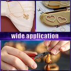 Swpeet 1589Pcs Jewelry Making Supplies Kit with Jewelry Making Tools, 3 Colors Jewelry Pliers Jewelry Wires, Multi-Styles Jewelry Findings and Charms, Necklace Chain Meature Tool Awl Tweezers Scissors - size: 3A
