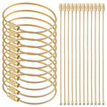 Keychain, 23 Pack of 5.9 Inches Coated Wire Keychain Cable 1.5mm Stainless Steel Loop Rings for Hanging Luggage Tag, Keyrings and ID Tag Keepers, Gold