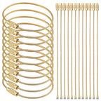 Keychain, 23 Pack of 5.9 Inches Coated Wire Keychain Cable 1.5mm Stainless Steel Loop Rings for Hanging Luggage Tag, Keyrings and ID Tag Keepers, Gold