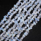 30in White Opalite Natural Chip Stone Beads 5-8mm About 230pcs, Irregular Drilled Translucent White Bead for Bracelets Jewelry Making Supplies for Adults, DIY Crafts. - color: Opalite