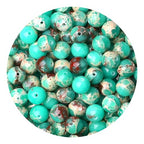 100pcs Natural Stone Beads 8mm Green Imperial Jasper Round Genuine Real Stone Beading Loose Gemstone Hole Size 1mm DIY Charm Smooth Beads for Bracelet Necklace Earring Jewelry Making Crafts - color: Green Imperial Jasper