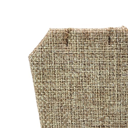MOOCA 6 Pcs Natural Linen Earring Display Stand Necklace, Pendant Jewelry Organizer Display Holder for Earring, Pendant, Necklace Stand for Showcase, Linen, 2 1/2 W x 1 3/4 D x 3 1/4 H in - color: Natural Linen