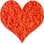 3000Pcs Flat Round Polymer Beads Vinyl Heishi Beads for Jewelry Making Women Necklace Bracelet Earrings(10-Orange) - color: 10-Orange