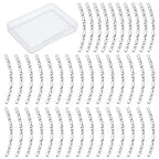 CREATCABIN 40Pcs Curved Tube Beads 925 Sterling Silver Plated Brass Sleek Noodle Bead Long Large Hole Spacer Connectors Bulk for DIY Jewelry Making Bracelets Necklaces Findings - color: Silver