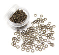ALL in ONE 15 Gram/300pcs 4mm Antique Bronze Plated Open Jump Ring with 5 Gram Storage Box - color: Antique Bronze, size: 4mm