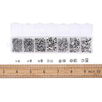 Beadthoven 260pcs 7 Style Tiny Antique Silver Column Spacer Beads 4-8mm Tibetan Alloy Tube Metal Spacers for Jewelry Necklace Bracelet Making Hole: 1.5-3.5mm - color: Antique Silver-Tube-7 Style