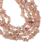30in Sunstone Natural Chip Stone Beads 5-8mm About 230pcs, Irregular Drilled Light Orange Pink Bead for Bracelets Jewelry Making Supplies for Adults, DIY Crafts. - color: Sunstone