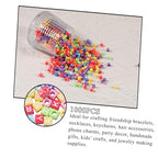 1000Pcs Cube Acrylic Letter Beads 6x6mm Colorful Alphabet A-Z Letter Beads for DIY Bracelet Necklace Jewelry Making - color: Colorful Mixed White Letter A-Z