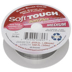 Soft Flex 49 Strand Stringing Wire - Flexible Braided - Medium 0.19 Diameter - Jewelry Making Bead Wire - Satin Silver - style: 100 Feet