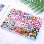 1000PCS Polymer Clay Beads Bracelet Making kit, 24 Style Cute Fun Beads Animal Beads Charms for Jewelry Necklace Earring Making DIY Accessories for Women Girls - color: F1#Style 5