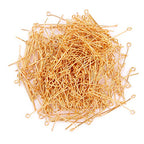 BEADIA Open Eye Pins Gold Head Pins for DIY Jewelry Making 30mm 300pcs - color: Gold, size: 30mm