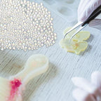 Iridescent Glass Tiny Bubble Beads, 0.4-3mm 20g No Hole Micro Mini Round Clear Water Droplets Beads - Applications: for Resin Filler, Nail Art, Dollhouse Bath Tub, 2-Pieces - color: Iridescent Clear, size: φ0.4-3mm