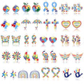 MARFOREVER 40Pcs/20 Pairs Autism Awareness Charms, Autism Charm for Jewelry Making, Autism Alloy Puzzle Pendants for Bracelet Necklace Earrings Making Accessories Autism Awareness Stuff - style: Autism Awareness