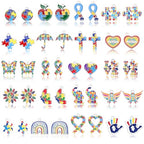 MARFOREVER 40Pcs/20 Pairs Autism Awareness Charms, Autism Charm for Jewelry Making, Autism Alloy Puzzle Pendants for Bracelet Necklace Earrings Making Accessories Autism Awareness Stuff - style: Autism Awareness