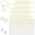 600 Pcs Earing Hooks, Stainless Steel Earring Making Kit Earrings Hooks Gold Earring Backs Jump Rings for Jewelry Making DIY Craft