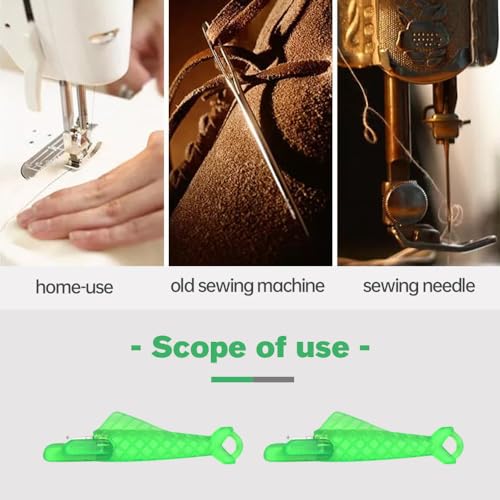 Fish Mouth Sewing Machine Needle Threader, 2024 Upgrade Quick Sewing Machine Loop Easy Selfthread Needle Threaders Tool, Automatic Sewing Needle Threader Simple Needle Threader (Green*10) - color: Green*10