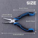 SPEEDWOX Bent Needle Nose Pliers With Serrated Jaw 45-Degree Bent Pliers Tweezer Long Nose Plier With Teeth Jewelry Making For Bending Gripping Needle Remover Fishing Plier - style: Bent Needle Nose Pliers