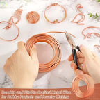 Aluminum Wire, Anezus 9 Gauge Craft Bendable Armature Thick Wire for Wreath, Jewelry Making, Gardening, Sculpting, Cosplay Props (Copper, 3 mm) - style: Copper