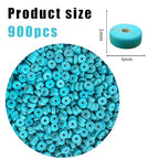 Turquoise Heishi Beads Bulk for Jewelry Making - 900pcs 3x6mm Small Natural Semi-Precious Gemstone Disc Rondelle Spacer Loose Beads for Necklace, Bracelet, Earring & DIY Handmade Crafts - color: Turquoise Heishi 3*6mm