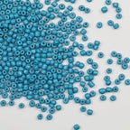 Lake Blue Beads Size 6/0 Crafts Glass Seed Beads 4mm for Jewelry Making (Total About 100g About 1200pcs) - color: Lake Blue