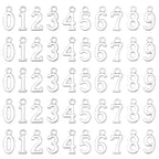 KALIONE 50Pcs Metal 0-9 Number Charm Pendants 0-9 Charms for DIY Craft Keychains DIY Jewelry Making Accessories - color: Silver