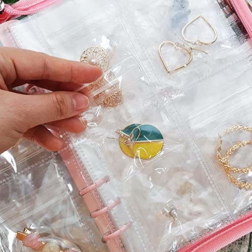 Jewelry Pouch Clear Self Seal Plastic Zipper Bags for Earrings Rings Packing Storage Transparent PVC Lock Pouches, Pack of 80 - color: 80 pcs small bags,6*8 cm