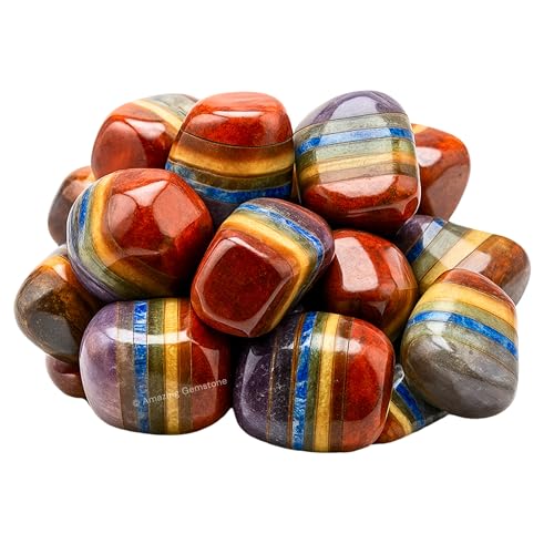 Amazing Gemstone Chakra Crystal Tumbled Stones Polished Rocks - Natural Gem Stones for Healing - DIY Crystals for Protection (1 Piece) - color: Chakra