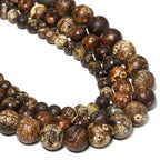 Brown Agate 6mm 60 Pcs Stone Beads for Jewelry Making Large Beads Bracelet Keychain Loose Round Smooth Gemstone Necklace Earrings DIY Arts and Crafts Natural Stone - color: Brown Agate, size: 6mm