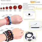 GEM-Inside 18mm Facted Black Agate Gemstone Loose Beads Round Crystal Energy Stone Power for Jewelry Making 15" - color: Black Agate, size: 18mm