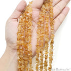 GM GemMartUSA Citrine Natural Raw Chip Beads Strands | Semi-Precious | AAA+ Quality 1 Strand 34” | DIY Bracelet Jewelry Making, Healing Crystal Craft| 4-6mm - Yellow-Color Gemstones (CHCI-70001) - color: Citrine (CHCI-70001)