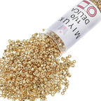 Miyuki Delica Seed Beads – Size 11/0 (1.6 mm), DB1832, Duracoat Galvanized Gold, 7.2 g, Approx. 1440 Beads, Made in Japan - color: DB1832 - Duracoat Galvanized Gold