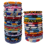 12 Random Mix Handmade Crochet Nepal Seed Bead Bracelets (ONE DOZEN)