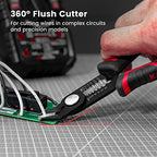 KAIWEETS Wire Cutters 6-Inch Flush cutter with Supplementary Stripping, Cutting Pliers, Handy and Slim Diagonal Cutters, Side Cutting Pliers, Sharp Snip, Safety Lock - color: Kws-112