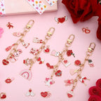 AUGSUN 189Pcs Valentines Keychain Making Kit, Valentines Day Charm Jewelry Chain Making Crafts, 60 Charms 12 Keychain Clips Hooks 15 Extender Chains 100 Jump Ring and Jewelry Plier - style: Valentines