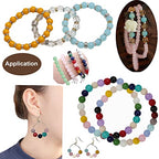 720PCS 8mm Glass Round Beads Bulk Crystal Beads Bracelet Beads Making Kit Healing Chakra Beads with 500pcs Space Loose Beads for Jewelry Making and DIY Crafts (8mm Solid&Clear) - size: 8mm Solid&Clear Set