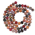 Natural Gemstone Loose Beads Matte Approxi 15.5 inch DIY Bracelet Necklace for Jewelry Making (6mm, Matte Picasso Jasper) - color: Matte Picasso Jasper, size: 6mm