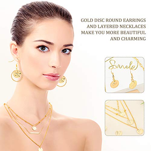 100 Pieces Gold Coin Charms for Jewelry Making, 13mm Gold Stamping Blanks Round Flat Coins Charms for Disc Earring Necklace Bracelet DIY Craft Supplies