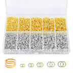 4600 Pcs Jump Rings for Jewelry Making Kit Gold & Silver, Open Rings with Opener Tools for Earrings, Keychains, Bracelet & Necklace Repair Supplies - color: 4600Pcs Silver & Gold