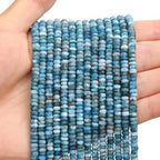 BONNY BOXX 1 Strand (150PCs) Natural 2 * 4mm Apatite Rondelle Beads, Natural Abacus Disk Stone Beads Loose Spacer Gemstone for DIY Bracelet Necklace Jewelry Making - color: Apatite, size: 2*4MM