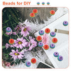 200pcs 8mm Resin Rainbow Beads, Plastic Stripe Multicolor Beads for Jewelry Making, DIY Bracelets, Earrings, Keychains & Craft Projects (Purple) - color: Purple