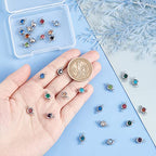 UNICRAFTALE Rhinestone Charms Pendants Link Connectors Birthstone Charms Crystal Glass Linking Pendant Diamond Connectors for Earring Necklace Bracelet Jewelry Making