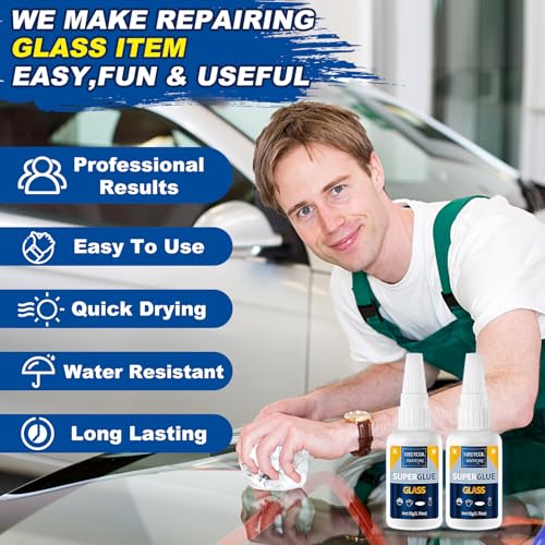 Glass Glue, 100g Ultra Strong Clear, Waterproof & Fast Super Glue, Curing Adhesive for Glass Repair, Mirror, Crystal, Jewelry, Crafts,Plastic Models - size: 100g, style: Glass Glue