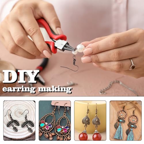 TOAOB 100pcs Earring Hooks Hypo Allergenic French Ear Wires with Ball and Coil 18mm Red Copper Fish Hook Earrings Making Supplies Jewelry Findings - color: Red copper