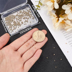 Beebeecraft 300Pcs 2mm 14K Gold Filled Brass Crimp Beads Positioning Spacer Beads Metal Rondelle Loose Beads with Storage Box for DIY Necklace Bracelets Anklets Making - size: 2mm