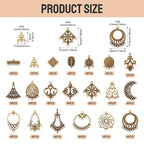 Pandahall 80pcs 20styles Tibetan Style Antique Bronze Alloy Chandelier Components Filigree Links Dangle Earrings Connector Charms Findings Mixed for Jewelry Making Necklace Pendants