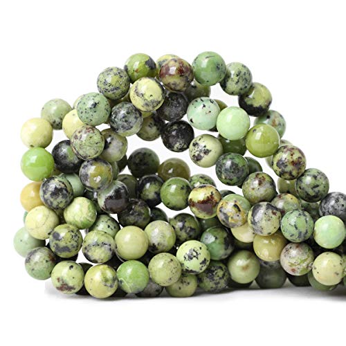 35PCS 10mm Natural Australian Jade Gemstone Round Loose Beads for Jewelry Making DIY Handmade Materials 1 Strand 15" - color: Australian jade, size: 10mm